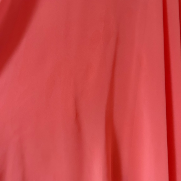 Kanali K Bridesmaid Rouched Chiffon Dress in Coral - Picture 4 of 10